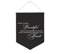 Yelolyio Bannière décorative en toile « The Best And Most Beautiful Things in The World » - 30,5 x 40,6 cm - Décoration murale pour chambre à coucher, chambre d'enfant, décoration d'intérieur