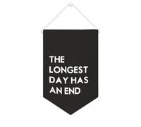 Yelolyio Bannière décorative en toile « The Longest Day Has An End » - 25,4 x 38,1 cm - Décoration murale pour chambre à coucher, chambre d'enfant, décoration d'intérieur