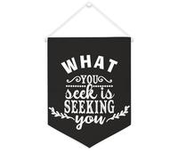 Yelolyio Bannière décorative en toile « What You Seek Is Seeking You » - 30,5 x 40,6 cm - Décoration murale pour chambre à coucher, chambre d'enfant, décoration d'intérieur