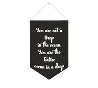 Yelolyio Bannière décorative en toile « You Are Not A Drop in The Ocean » - 25,4 x 38,1 cm - Décoration murale pour chambre à coucher, chambre d'enfant, décoration d'intérieur