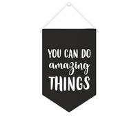 Yelolyio Bannière décorative en toile « You Can Do Amazing Things » - 25,4 x 38,1 cm - Décoration murale pour chambre à coucher, chambre d'enfant, décoration d'intérieur