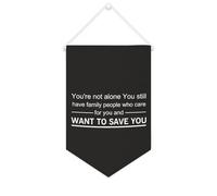 Yelolyio Bannière décorative en toile « You're Not Alone You still Have Family People Who Care for You » - 25,4 x 38,1 cm - Décoration murale pour chambre à coucher, chambre d'enfant