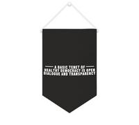 Yelolyio Bannière en toile « A Basic Tenet of Healthy Democracy Is Open Dialogue And Transparency » - À suspendre au mur - Pour salon, chambre à coucher, bureau