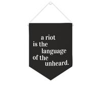 Yelolyio Bannière en toile « A Riot Is The Language of The Unheard » - 25,4 x 30,5 cm - À suspendre au mur - Décoration murale pour chambre à coucher, chambre d'enfant, décoration d'intérieur