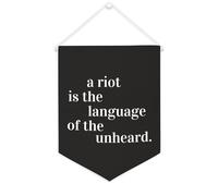 Yelolyio Bannière en toile « A Riot Is The Language of The Unheard » - 30,5 x 40,6 cm - À suspendre au mur - Décoration murale pour chambre à coucher, chambre d'enfant, décoration d'intérieur