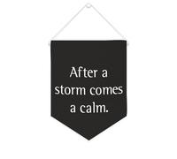 Yelolyio Bannière en toile « After A Storm Comes A Calm » - À suspendre au mur - Décoration murale pour salon, chambre à coucher, bureau, cadeaux de vacances - 25,4 x 30,5 cm