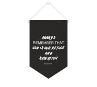Yelolyio Bannière en toile « Always Remember That God Is Our Refuge And Salvation » - 25,4 x 38,1 cm - Décoration murale pour chambre à coucher, chambre d'enfant, décoration d'intérieur