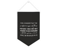 Yelolyio Bannière en toile avec inscription « For I Consider That The Sufferings of This Present Time » - 25,4 x 38,1 cm - Décoration murale pour chambre à coucher, chambre d'enfant, décoration