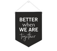 Yelolyio Bannière en toile « Better When We Are Together » - À suspendre au mur - Décoration murale pour salon, chambre à coucher, bureau, cadeaux de vacances - 30,5 x 40,6 cm