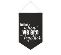 Yelolyio Bannière en toile « Better When We Are Together » - À suspendre au mur - Décoration murale - Œuvre d'art pour salon, chambre à coucher, bureau, cadeaux de vacances - 25,4 x 38,1 cm