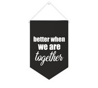 Yelolyio Bannière en toile « Better When We Are Together » - À suspendre au mur - Décoration murale - Œuvre d'art pour salon, chambre à coucher, bureau, cadeaux de vacances - 25,4 x 38,1 cm