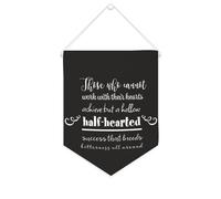Yelolyio Bannière en toile creuse « Those Who Cannot Work with Their Hearts Achieve But A Hollow » - 25,4 x 30,5 cm - Décoration murale pour chambre à coucher, chambre d'enfant, décoration d'intérieur
