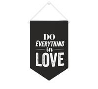 Yelolyio Bannière en toile « Do Everything in Love » - 25,4 x 38,1 cm - Décoration murale pour chambre à coucher, chambre d'enfant, décoration d'intérieur