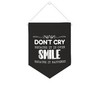 Yelolyio Bannière en toile « Don't Cry Because It Is Over.smile Because It Happened » - 25,4 x 30,5 cm - Décoration murale décorative pour chambre à coucher, chambre d'enfant, décoration d'intérieur
