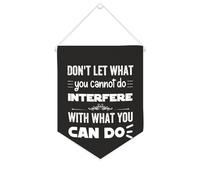 Yelolyio Bannière en toile « Don't Let What You Cannot Do Interfere with What You Can Do » - 25,4 x 30,5 cm - Décoration murale pour chambre à coucher, chambre d'enfant, décoration d'intérieur