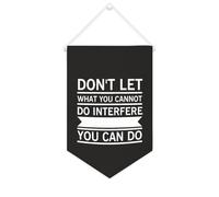 Yelolyio Bannière en toile « Don't Let What You Cannot Do Interfere with What You Can Do » - 25,4 x 38,1 cm - Décoration murale pour chambre à coucher, chambre d'enfant, décoration d'intérieur