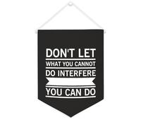 Yelolyio Bannière en toile « Don't Let What You Cannot Do Interfere with What You Can Do » - 30,5 x 40,6 cm - Décoration murale pour chambre à coucher, chambre d'enfant, décoration d'intérieur