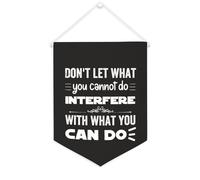 Yelolyio Bannière en toile « Don't Let What You Cannot Do Interfere with What You Can Do » - 30,5 x 40,6 cm - Décoration murale pour chambre à coucher, chambre d'enfant, décoration d'intérieur
