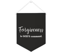Yelolyio Bannière en toile Forgiveness Is God's Command - 30,5 x 40,6 cm - Drapeau mural de motivation à suspendre - Décoration murale pour chambre à coucher, chambre d'enfant, décoration d'intérieur