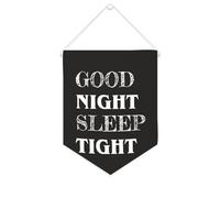 Yelolyio Bannière en toile « Good Night Sleep Tight » - 25,4 x 30,5 cm - Drapeau de motivation à suspendre au mur - Décoration murale pour chambre à coucher, chambre d'enfant, décoration d'intérieur