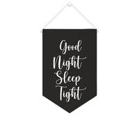Yelolyio Bannière en toile « Good Night Sleep Tight » - 25,4 x 38,1 cm - Drapeau de motivation à suspendre au mur - Décoration murale pour chambre à coucher, chambre d'enfant, décoration d'intérieur