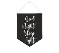 Yelolyio Bannière en toile « Good Night Sleep Tight » à suspendre au mur - Bannière murale décorative pour salon, chambre à coucher, bureau, cadeaux de vacances - 25,4 x 30,5 cm