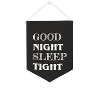 Yelolyio Bannière en toile « Good Night Sleep Tight » à suspendre au mur - Bannière murale décorative pour salon, chambre à coucher, bureau, cadeaux de vacances - 30,5 x 40,6 cm