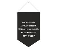 Yelolyio Bannière en toile « I Am Distressed And Want to Speak » - À suspendre au mur - Décoration murale pour salon, chambre à coucher, bureau, cadeaux de vacances - 25,4 x 38,1 cm