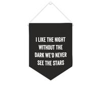 Yelolyio Bannière en toile « I Like The Night Without The Dark We'd Never See The Stars » - 25,4 x 30,5 cm - Décoration murale pour chambre à coucher, chambre d'enfant, décoration d'intérieur