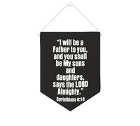 Yelolyio Bannière en toile « I Will Be A Father to You and You Shall Be My Sons And Daughters » - 25,4 x 30,5 cm - Décoration murale pour chambre à coucher, chambre d'enfant