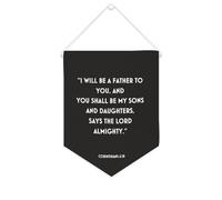 Yelolyio Bannière en toile « I Will Be A Father to You and You Shall Be My Sons And Daughters » - 25,4 x 30,5 cm - Décoration murale pour chambre à coucher, chambre d'enfant