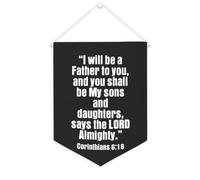 Yelolyio Bannière en toile « I Will Be A Father to You and You Shall Be My Sons And Daughters » - 30,5 x 40,6 cm - Décoration murale pour chambre à coucher, chambre d'enfant, décoration d'intérieur