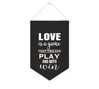 Yelolyio Bannière en toile « Love Is A Game That Two Can Play And Both Win » - 25,4 x 38,1 cm - Décoration murale décorative pour chambre à coucher, chambre d'enfant, décoration d'intérieur