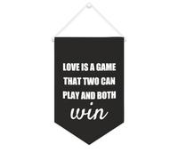 Yelolyio Bannière en toile « Love Is A Game That Two Can Play And Both Win » - 25,4 x 38,1 cm - Décoration murale décorative pour chambre à coucher, chambre d'enfant, décoration d'intérieur