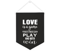 Yelolyio Bannière en toile « Love Is A Game That Two Can Play And Both Win » - 30,5 x 40,6 cm - À suspendre au mur - Décoration murale pour chambre à coucher, chambre d'enfant