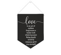 Yelolyio Bannière en toile « Love Is An Act of Endless Forgiveness A Tender Look » - 25,4 x 30,5 cm - Décoration murale pour chambre à coucher, chambre d'enfant, décoration d'intérieur