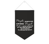 Yelolyio Bannière en toile « Maybe God Wants Us to Meet A Few » - À suspendre au mur - Décoration murale pour salon, chambre à coucher, bureau, cadeaux de vacances - 25,4 x 38,1 cm