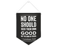 Yelolyio Bannière en toile « No One Should Seek Their Own Good,but The Good of Others » - 25,4 x 30,5 cm - Décoration murale pour chambre à coucher, chambre d'enfant, décoration d'intérieur