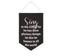 Yelolyio Bannière en toile Sing to The LORD - 25,4 x 38,1 cm - Drapeau de motivation à suspendre au mur - Décoration murale pour chambre à coucher, chambre d'enfant, décoration d'intérieur