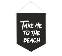 Yelolyio Bannière en toile « Take Me to The Beach » - À suspendre au mur - Pour salon, chambre à coucher, bureau, cadeaux de vacances - 30,5 x 40,6 cm
