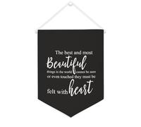 Yelolyio Bannière en toile « The Best And Most Beautiful Things in The World Cannot Be Seen » - 30,5 x 40,6 cm - Décoration murale pour chambre à coucher, chambre d'enfant, décoration d'intérieur