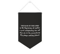 Yelolyio Bannière en toile « The Fear of The LORD Is The Beginning of Wisdom » - 25,4 x 38,1 cm - Décoration murale pour chambre à coucher, chambre d'enfant, décoration d'intérieur