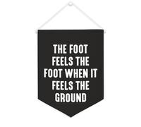 Yelolyio Bannière en toile « The Foot Feels The Foot When It Feels The Ground » - 30,5 x 40,6 cm - À suspendre au mur - Décoration murale pour chambre à coucher, chambre d'enfant, décoration