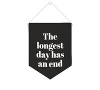 Yelolyio Bannière en toile « The Longest Day Has An End » - 25,4 x 30,5 cm - À suspendre au mur - Décoration murale pour chambre à coucher, chambre d'enfant, décoration d'intérieur