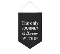 Yelolyio Bannière en toile « The Only Journey Is The One within » - À suspendre au mur - Décoration murale pour salon, chambre à coucher, bureau, cadeaux de vacances - 25,4 x 38,1 cm