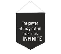 Yelolyio Bannière en toile « The Power of Imagination Makes Us Infinite » - 30,5 x 40,6 cm - Décoration murale pour chambre à coucher, chambre d'enfant, décoration d'intérieur