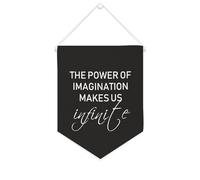 Yelolyio Bannière en toile « The Power of Imagination Makes Us Infinite » à suspendre au mur - Décoration murale pour salon, chambre à coucher, bureau, cadeaux de vacances - 25,4 x 30,5 cm