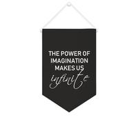 Yelolyio Bannière en toile « The Power of Imagination Makes Us Infinite » à suspendre au mur - Décoration murale pour salon, chambre à coucher, bureau, cadeaux de vacances - 25,4 x 38,1 cm