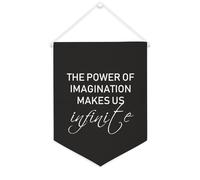 Yelolyio Bannière en toile « The Power of Imagination Makes Us Infinite » à suspendre au mur - Décoration murale pour salon, chambre à coucher, bureau, cadeaux de vacances - 30,5 x 40,6 cm