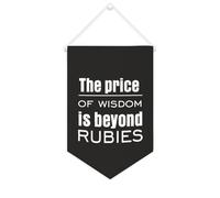 Yelolyio Bannière en toile « The Price of Wisdom Is beyond Rubies » - 25,4 x 38,1 cm - Décoration murale pour chambre à coucher, chambre d'enfant, décoration d'intérieur